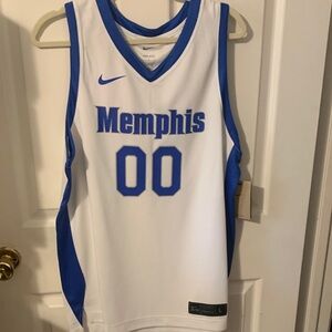 Nike Memphis Basketball Jersey - White with Blue Accents